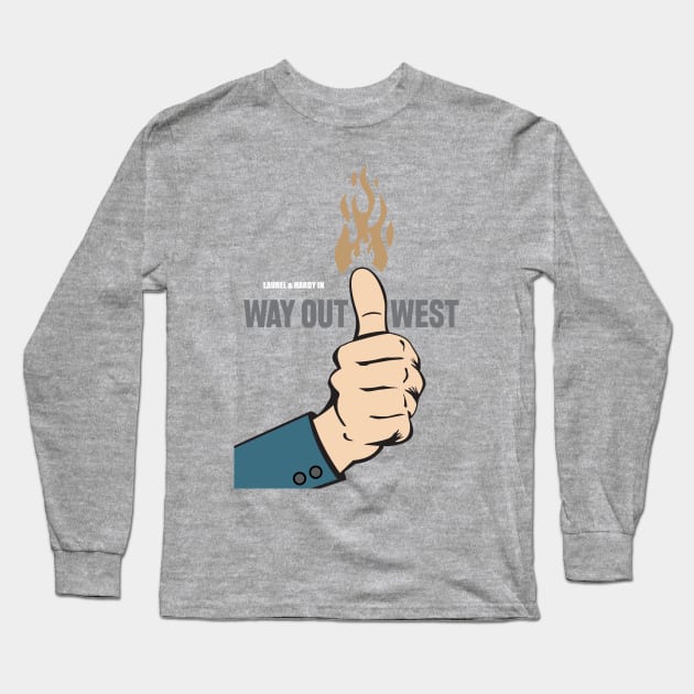 Way Out West - Alternative Movie Poster Long Sleeve T-Shirt by MoviePosterBoy